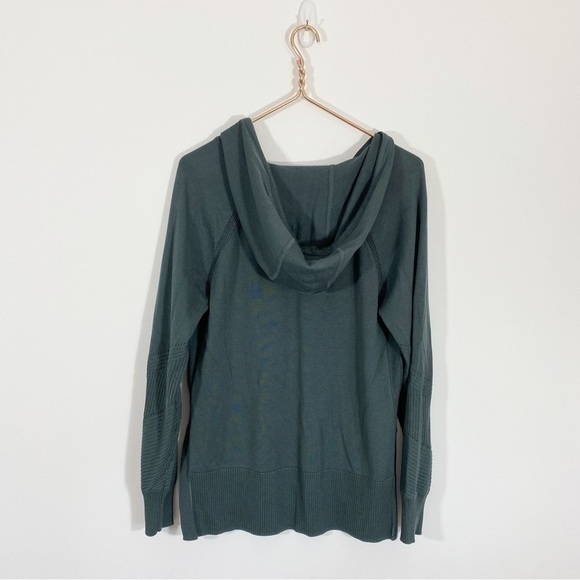 Athleta Small Green Knit‎ Hooded Sweatshirt Hoodie - Picture 6 of 10